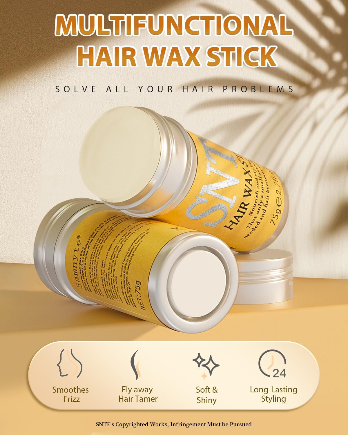 Samnyte hair wax stick and styling tools components