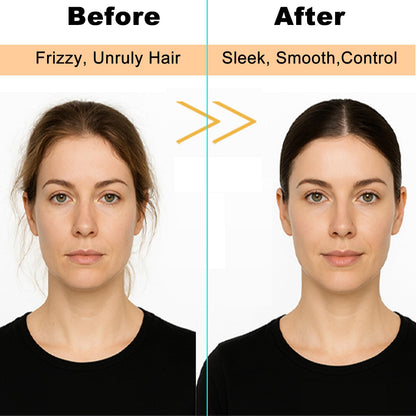 Slick back hair brush with wax stick application