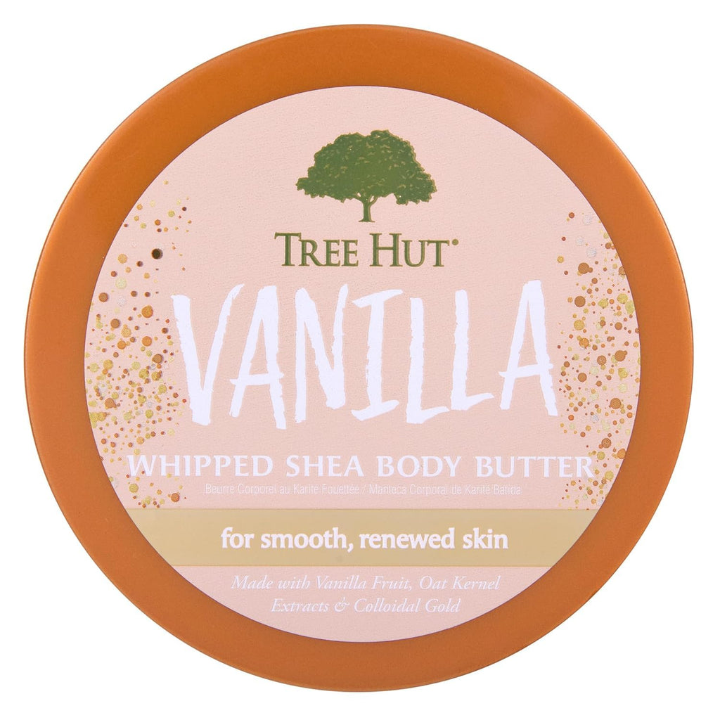 Close up of Tree Hut Vanilla Whipped Shea Body Butter creamy texture
