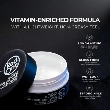 Redone Hair Styling Wax Black jar packaging