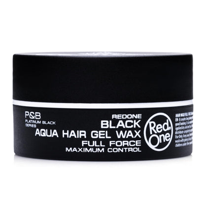 Side profile of Redone Black Hair Gel Wax container