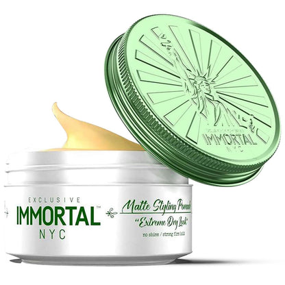 Immortal NYC water based matte look hair wax for men texture view