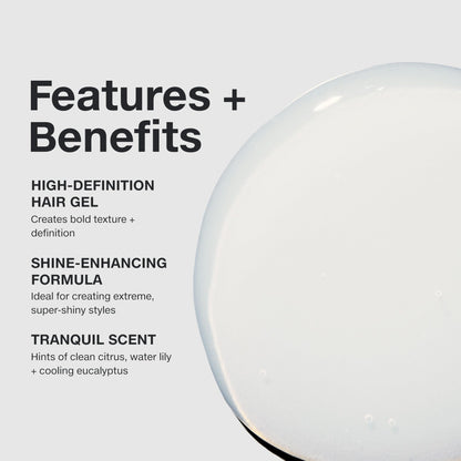 High definition hair wax gel for extreme texture and intense shine