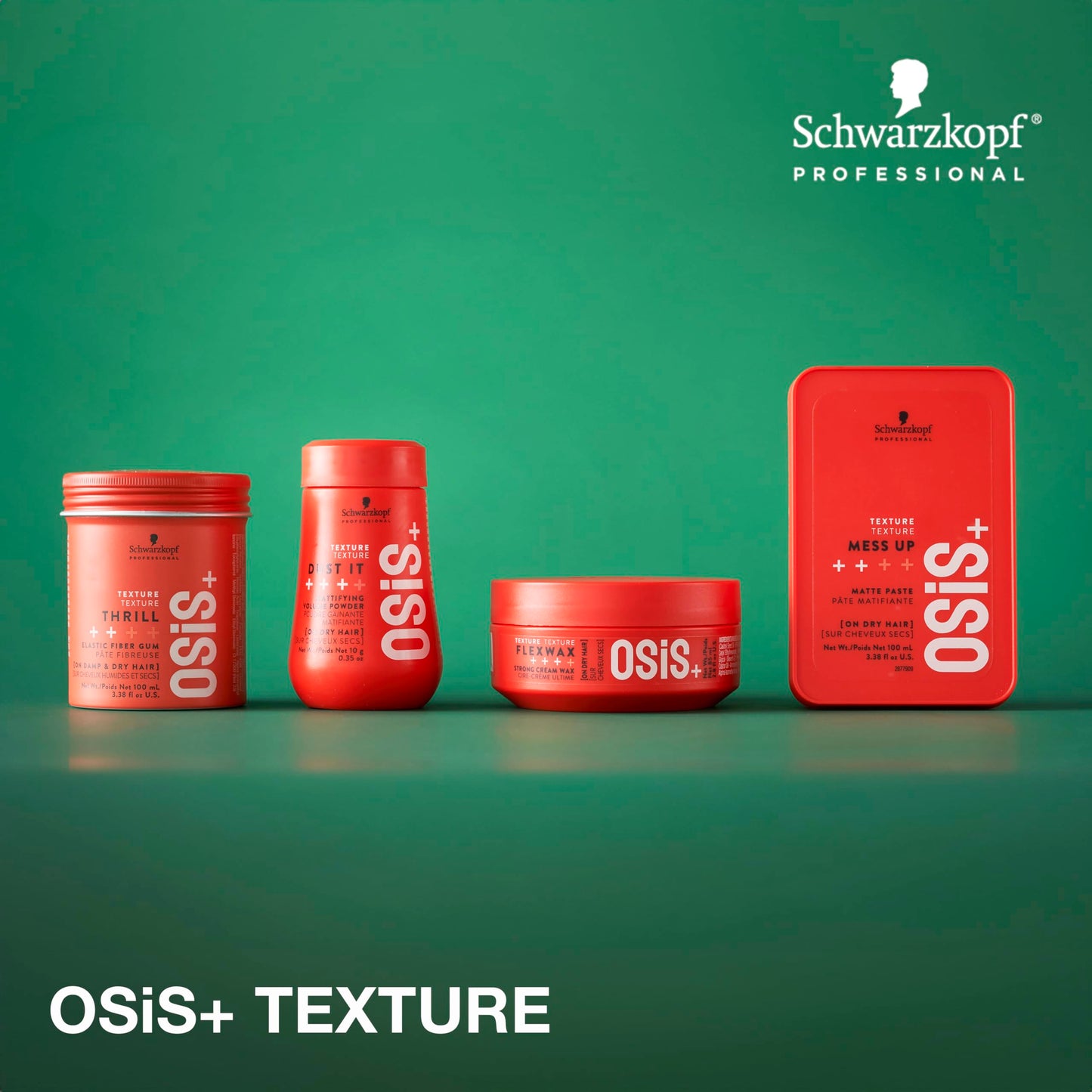 Schwarzkopf OSiS Matte Styling Paste packaging lid showing level two control label