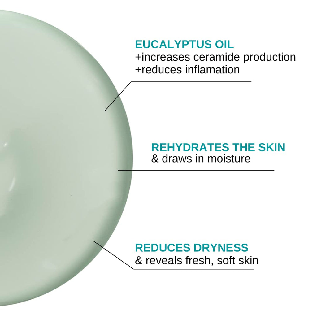 Bodipure Eucalyptus mud pack jar open view