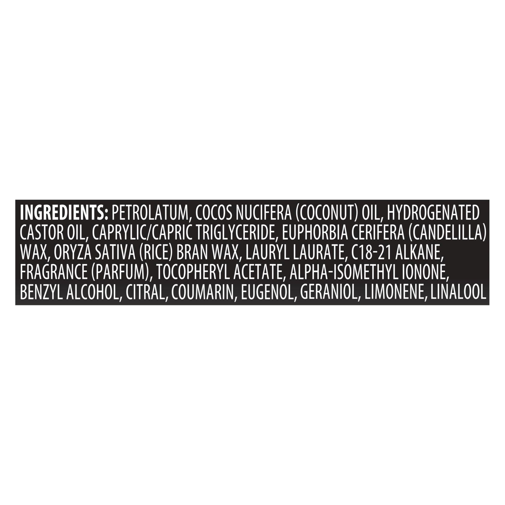 Back label of Tresemme Instant Fix Styling Stick showing ingredients