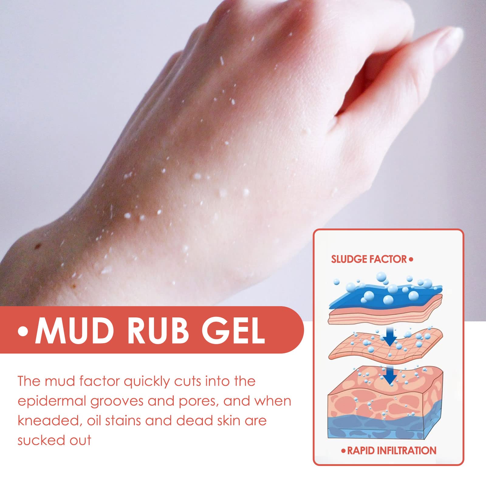 Lingxin Camellia Mud Rub Gel texture and foam application
