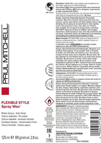 Authentic Paul Mitchell professional salon spray wax imported from USA for flexible frizz control