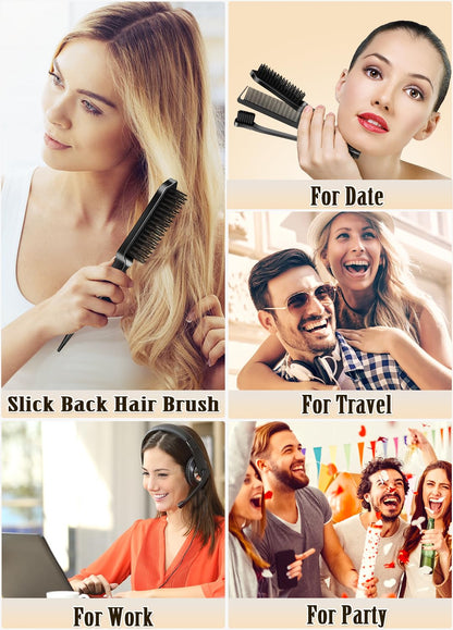 Comparison of hair before and after using wax stick