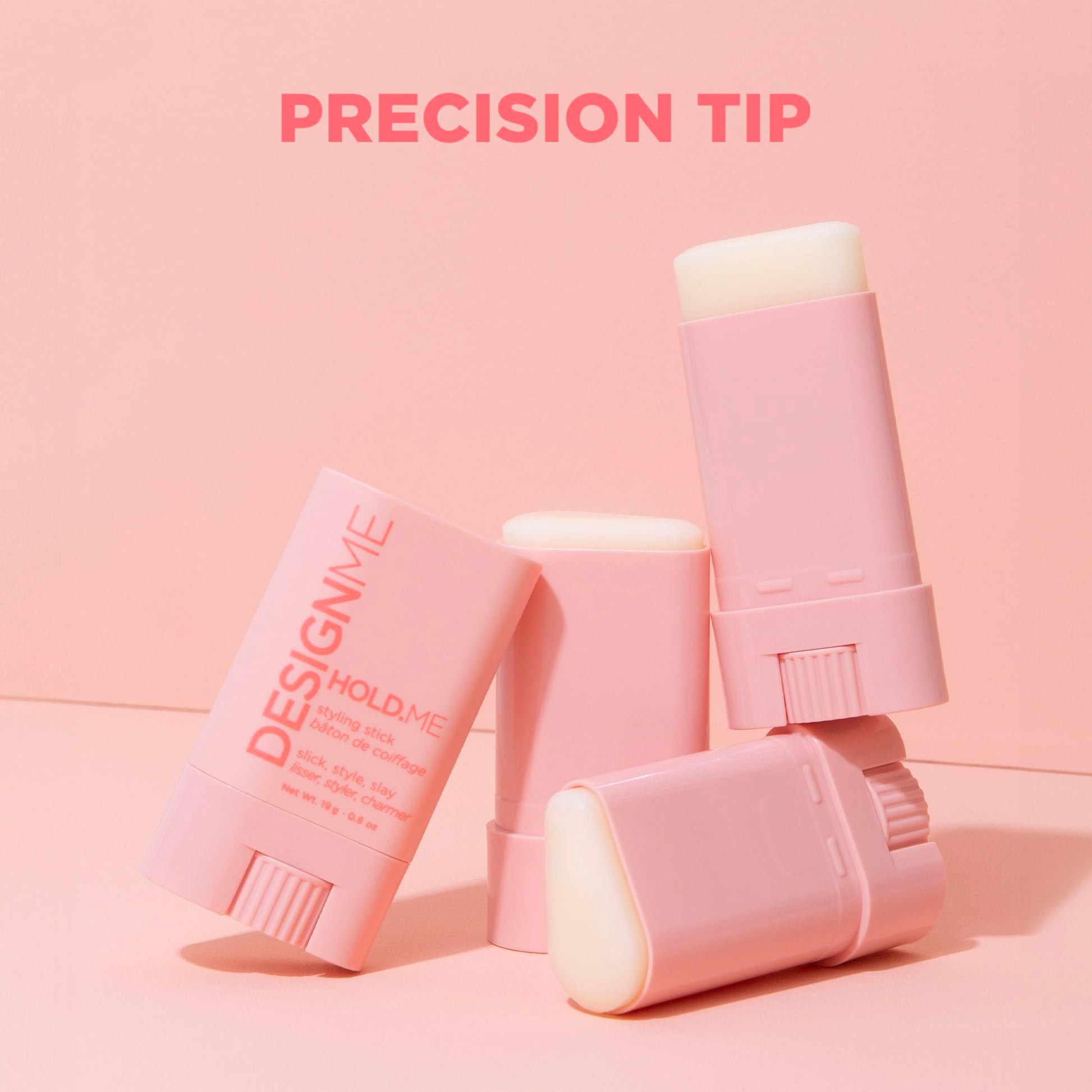 Design.Me professional vegan hair wax stick for taming flyaways.