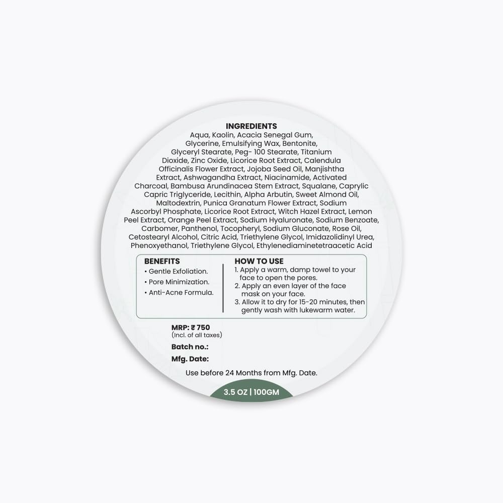 Wild Oak face mask authentic USA imported label details