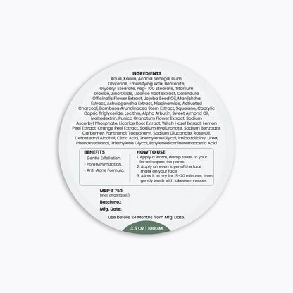 Wild Oak face mask authentic USA imported label details