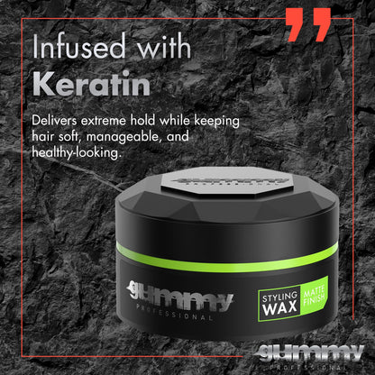 Premium salon-quality mattifying hair wax for men and women displayed against a clean background.