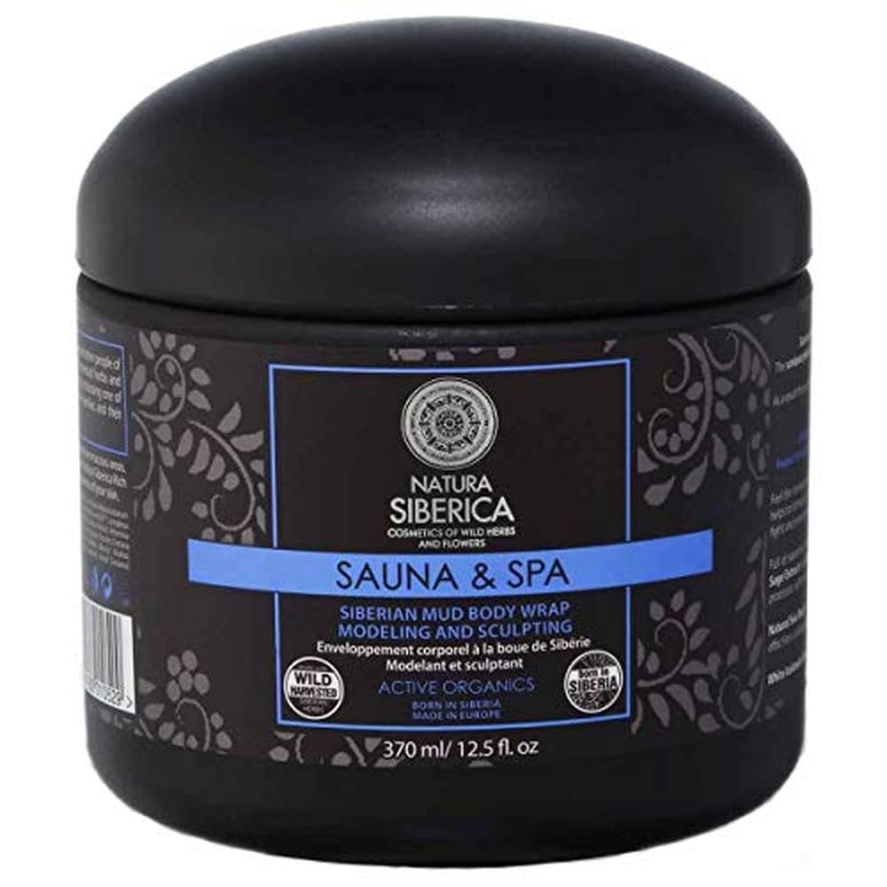 Natura Siberica Siberian Mud Body Wrap 370ml jar packaging details