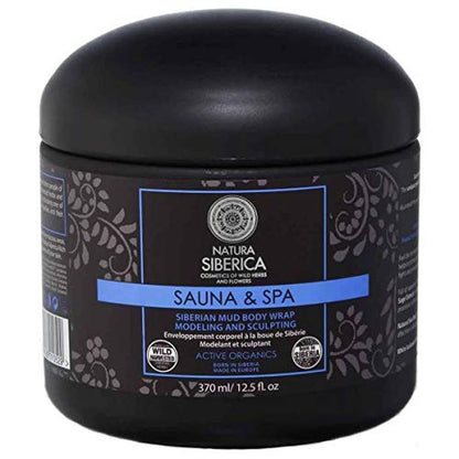 Natura Siberica Siberian Mud Body Wrap 370ml jar packaging details