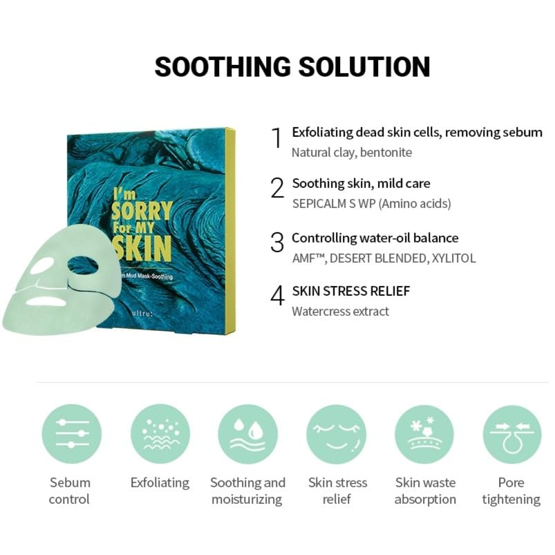 I'm Sorry For My Skin mud mask set packaging details