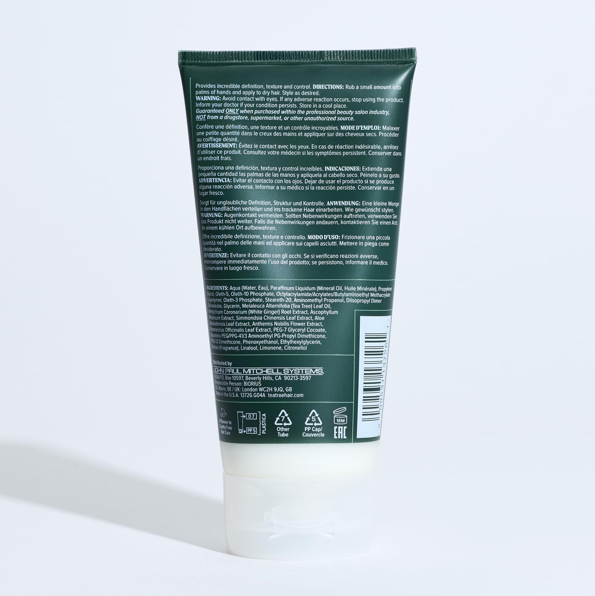Professional hair wax with tea tree peppermint and lavender oils