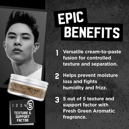 Imported TIGI Bed Head pure texture hair paste for frizz control application
