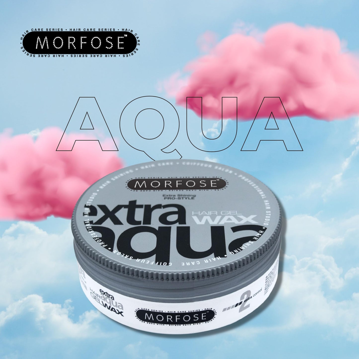 Morfose level 2 flexible hold hair wax packaging showing product details.