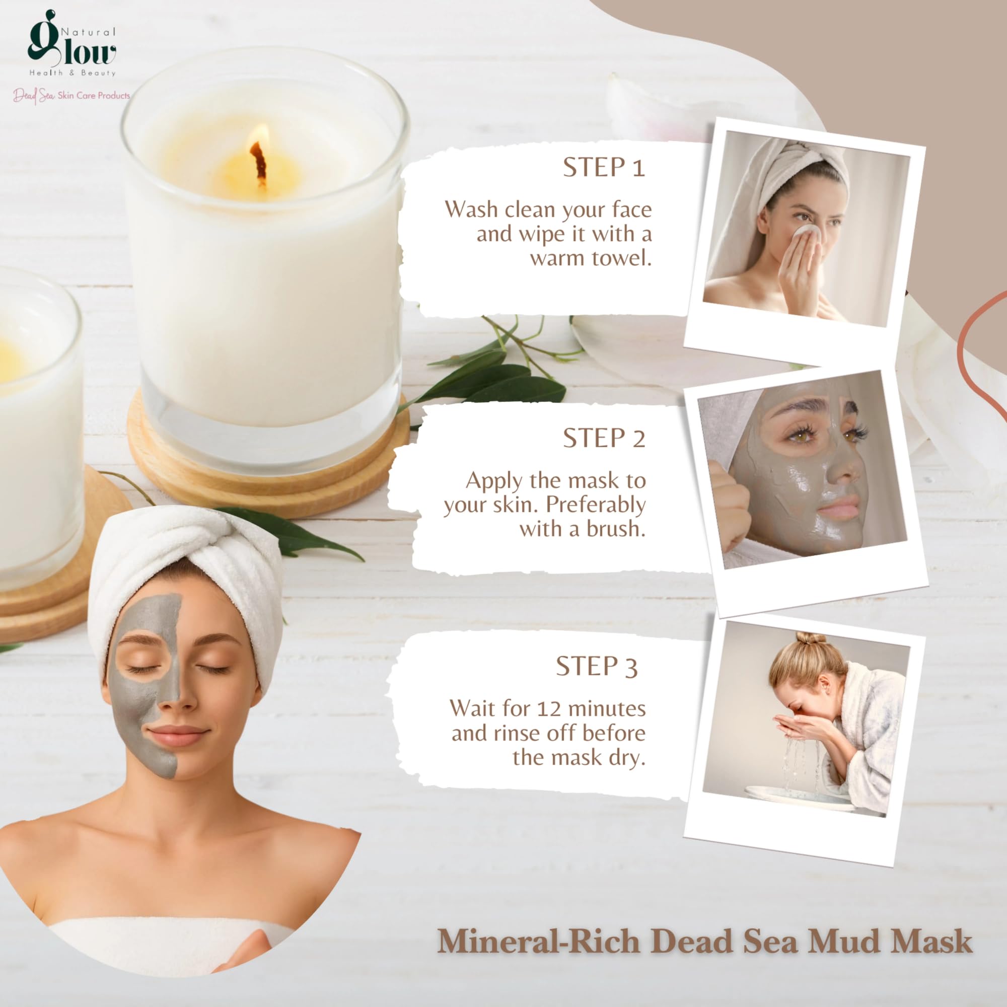 Natural Glow Dead Sea hydrating body lotion bottle
