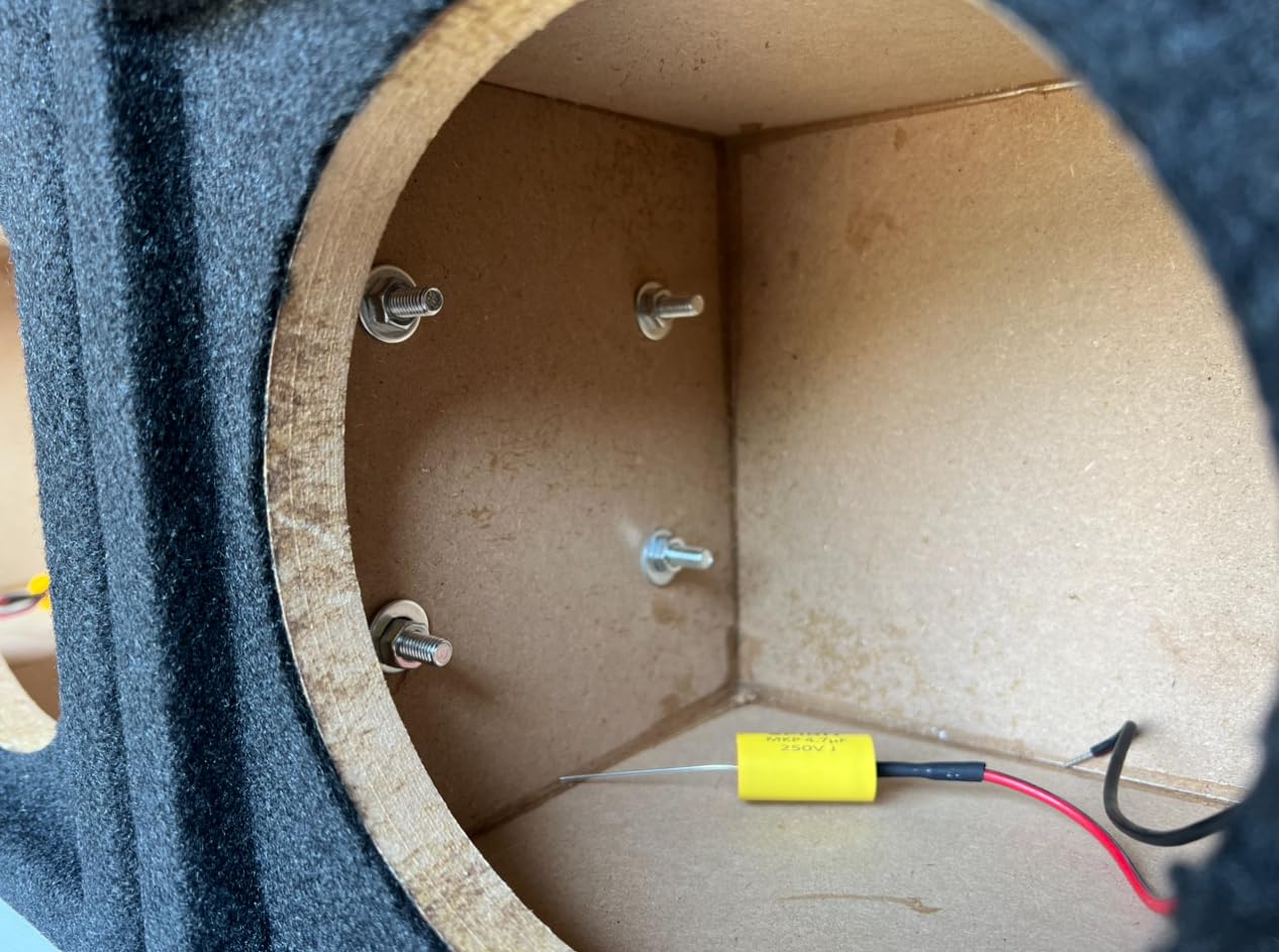 Side view of the authentic Menace Audio empty speaker cabinet for custom car audio installation