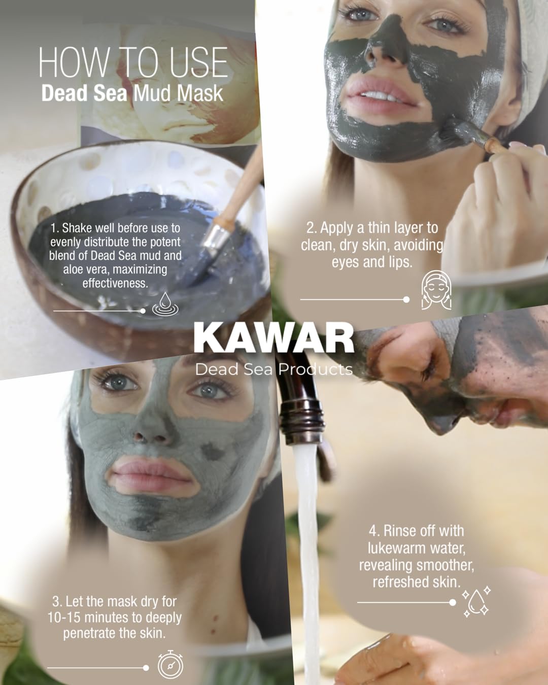 Squeezable pouch of Kawar Dead Sea Mud Mask