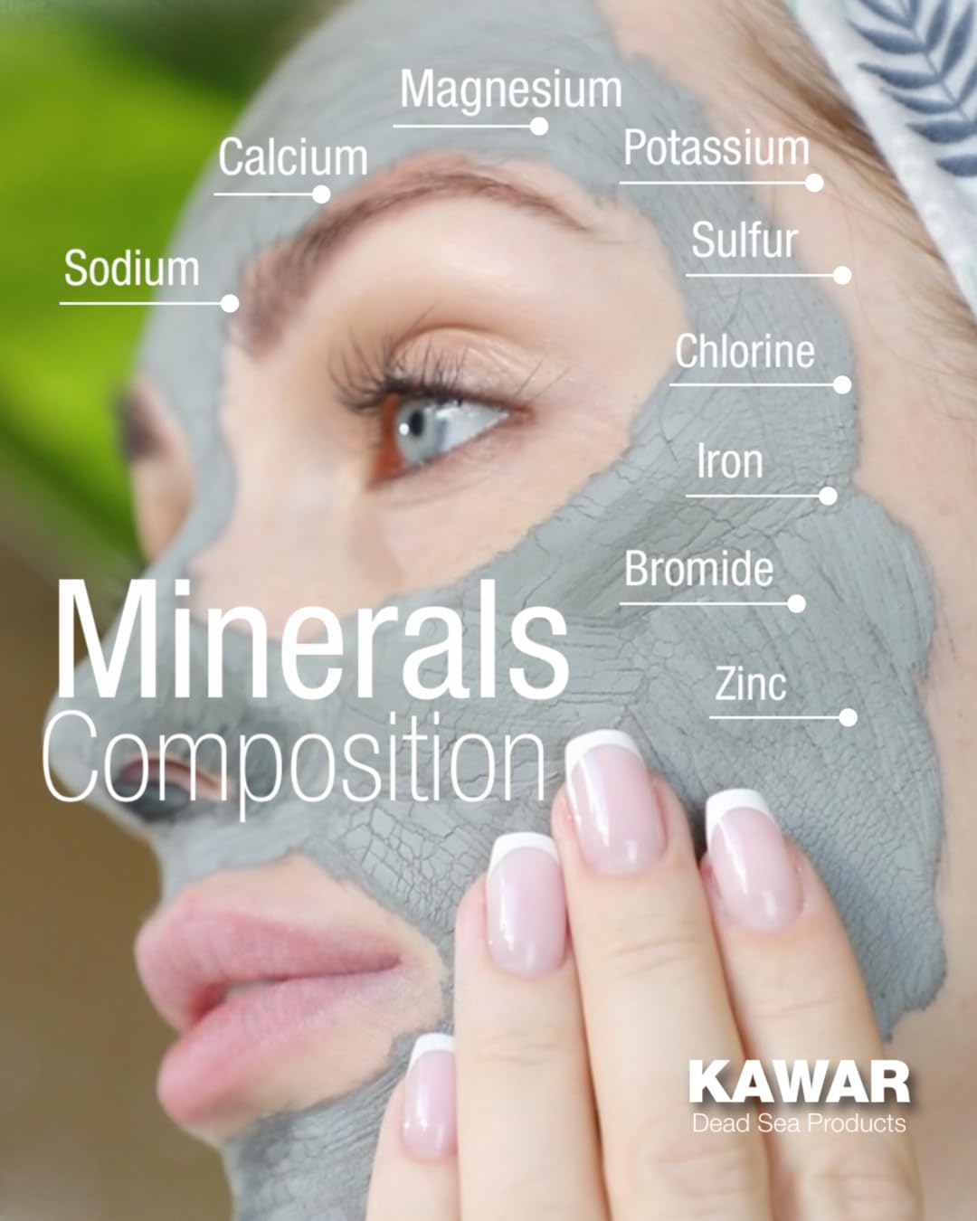 Application of Kawar facial mask on skin