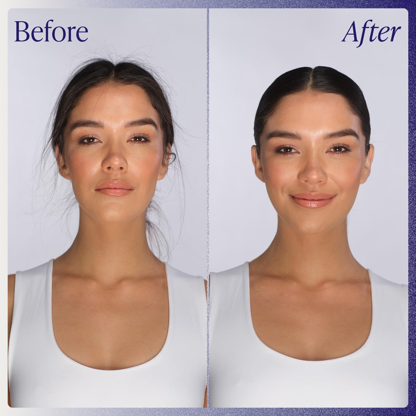 Using Kenra hair wax to smooth flyaways