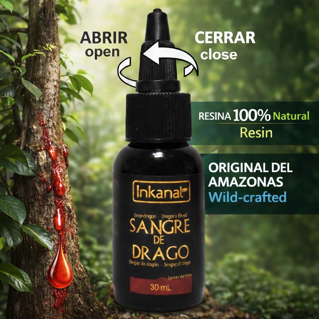 Close up of 100% pure Croton lechleri liquid extract