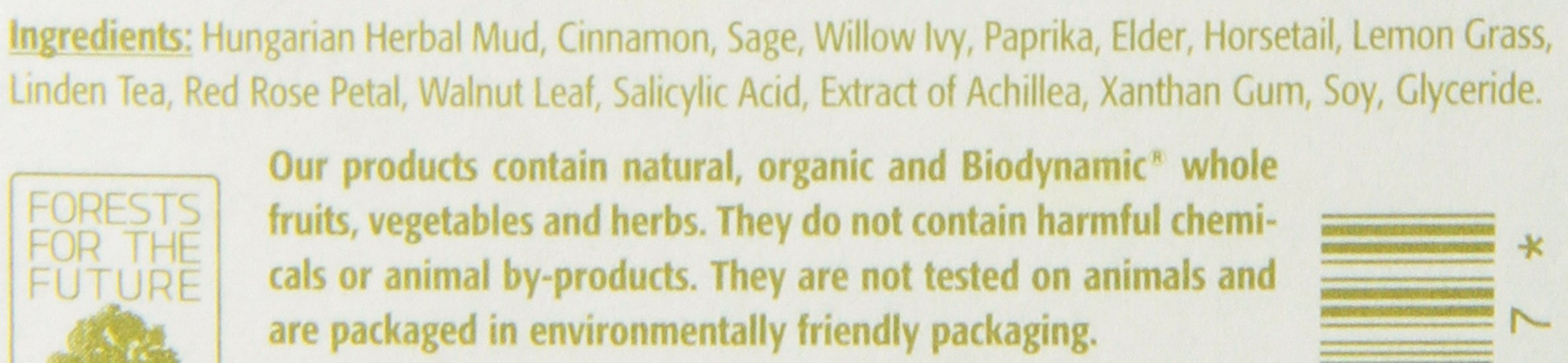 Authentic Eminence Hungarian Herbal Mud Treatment packaging showcasing active ingredients label