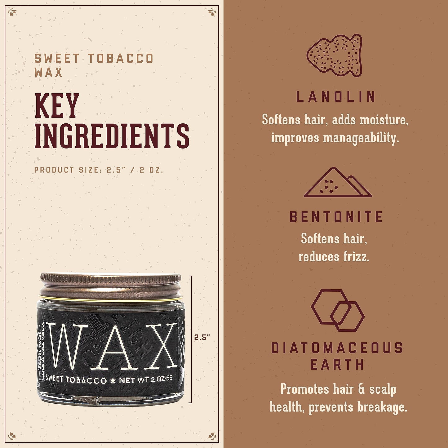 Back label of 18.21 Man Made styling product displaying the complete list of paraben-free ingredients.