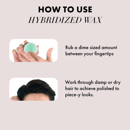Hanz De Fuko Hybridized Wax jar showing the unique green tinted styling formula
