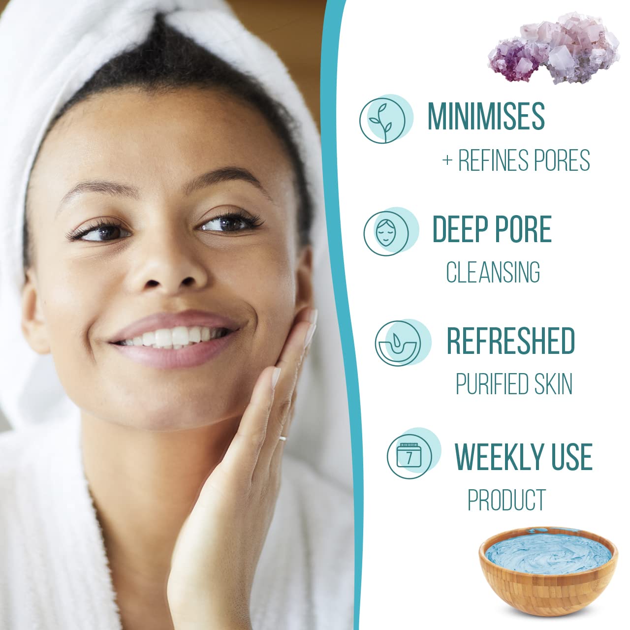Back of 7th Heaven Dead Sea Mud Mask tube with ingredients