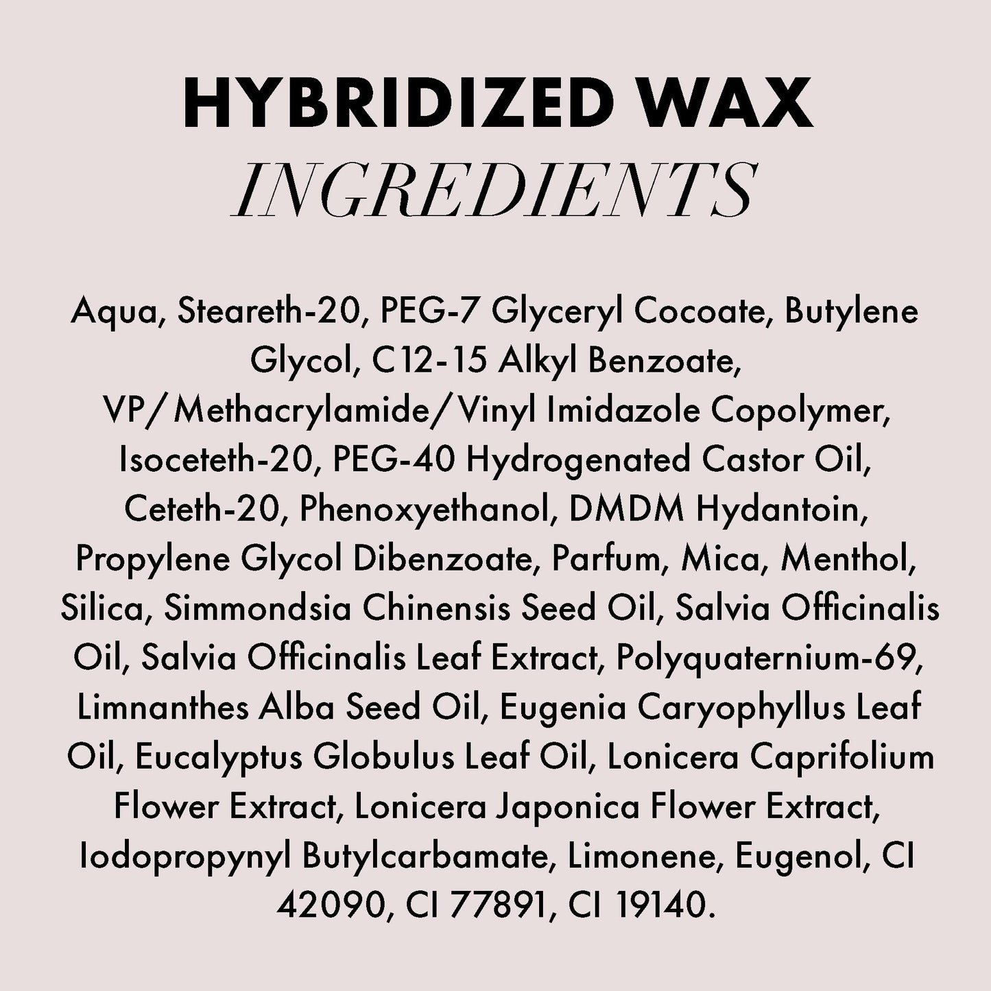 Hanz De Fuko Hybridized Wax open jar showcasing the clean residue free water based consistency