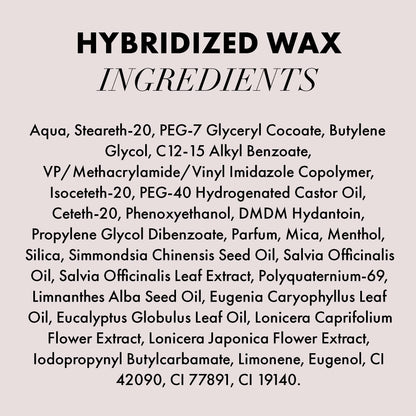 Hanz De Fuko Hybridized Wax open jar showcasing the clean residue free water based consistency