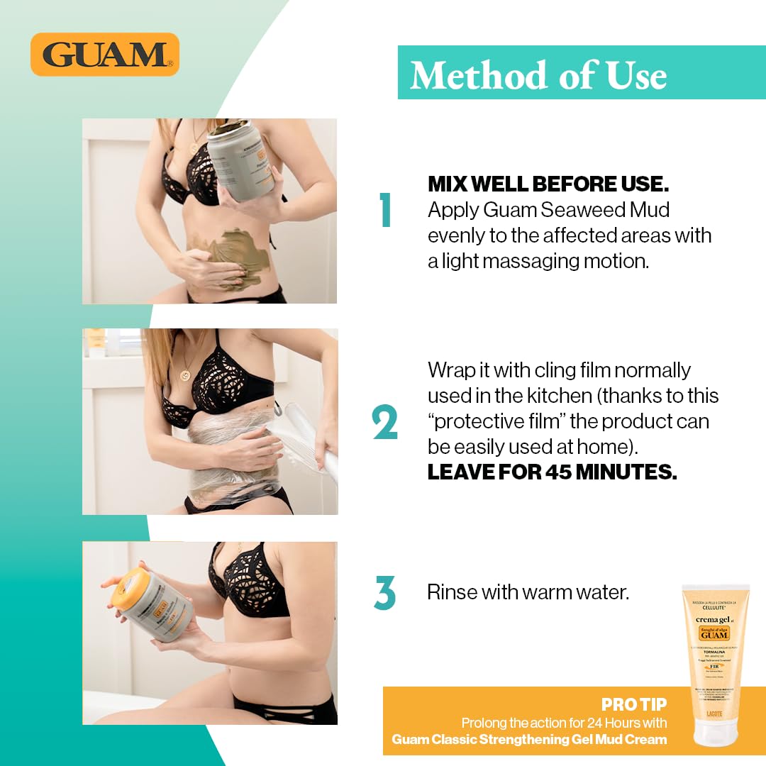 Guam draining body wrap 500 grams tub imported from USA