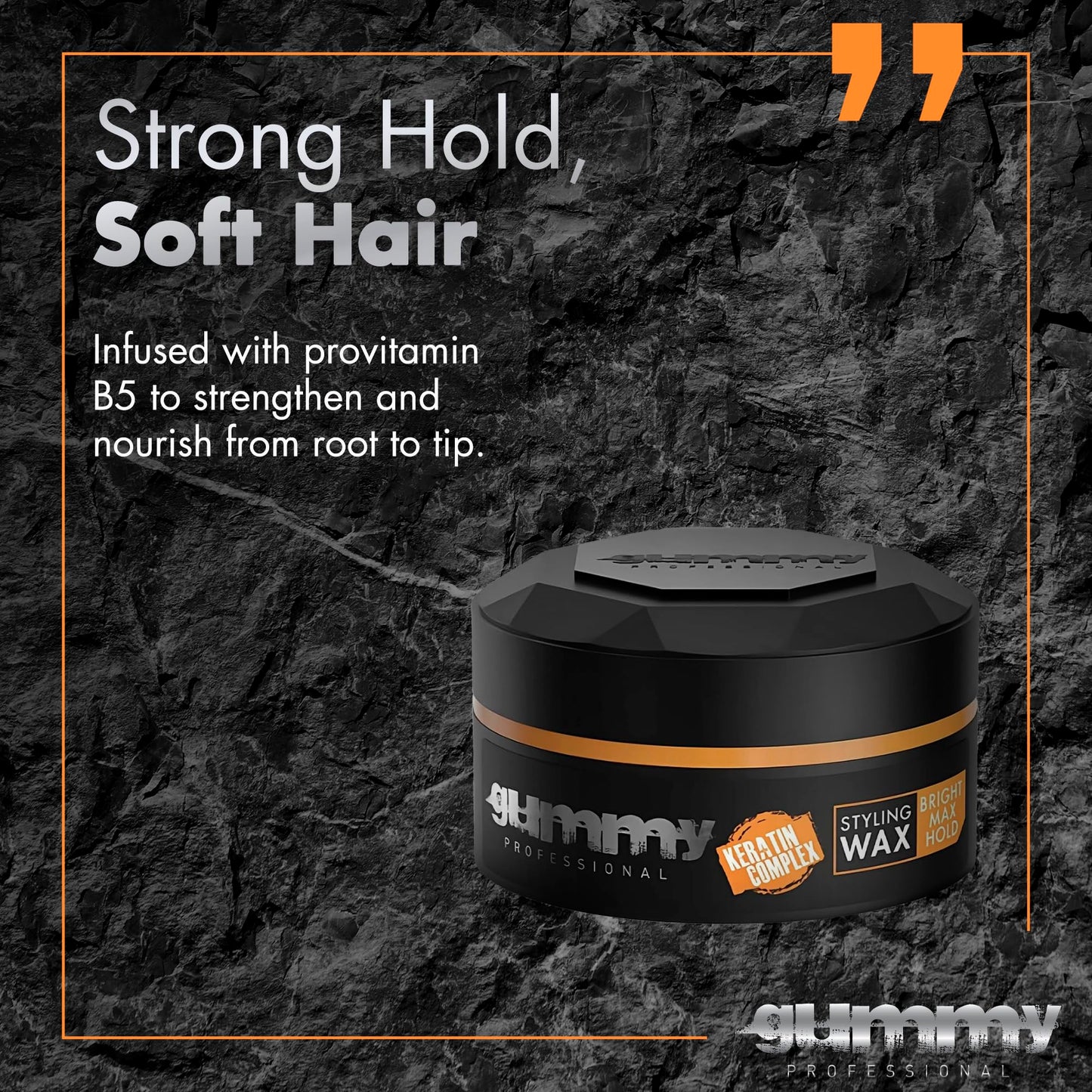 Authentic USA imported Gummy professional hair wax jar lid view.