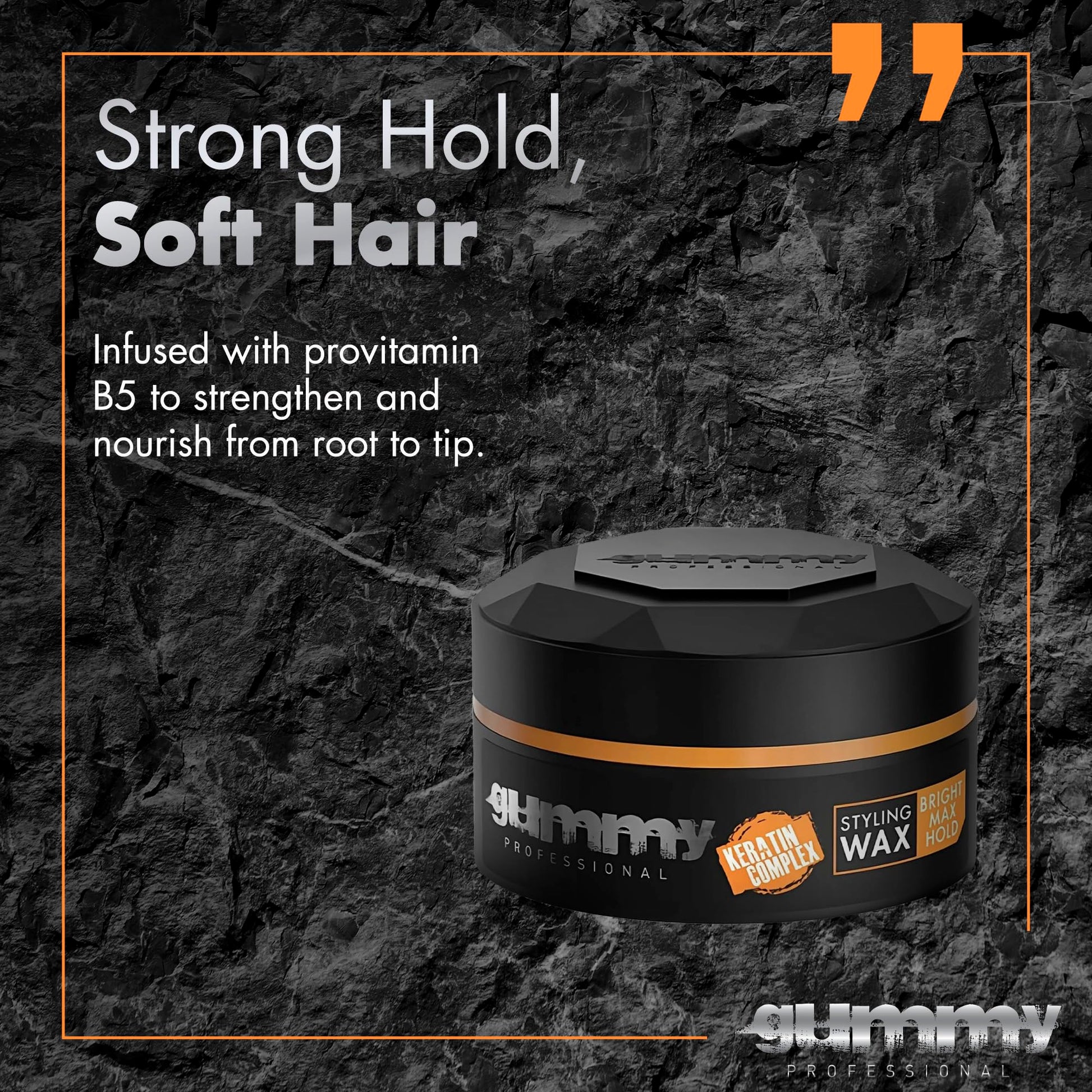 Authentic USA imported Gummy professional hair wax jar lid view.