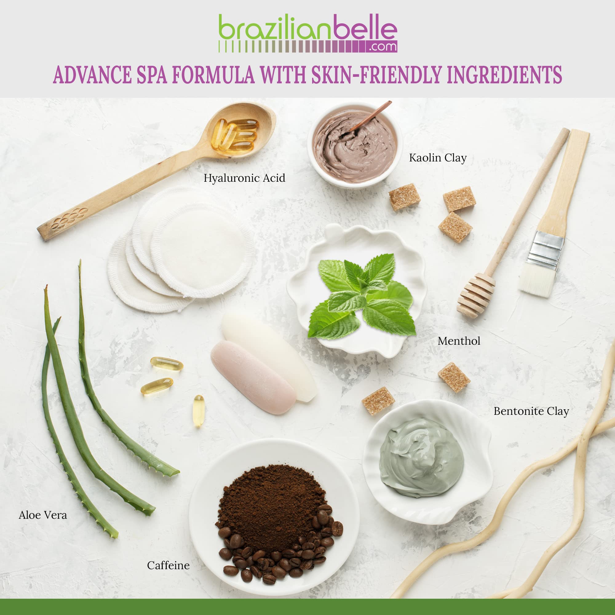 Brazilian Belle detox clay texture and application on arm