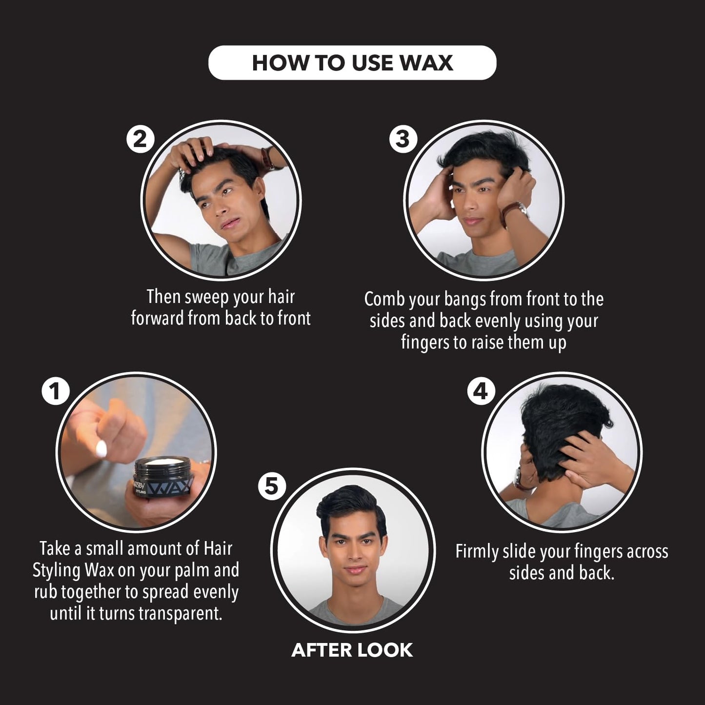 Gatsby Japanese brand hair grooming wax for men demonstrating matte hold styling potential.