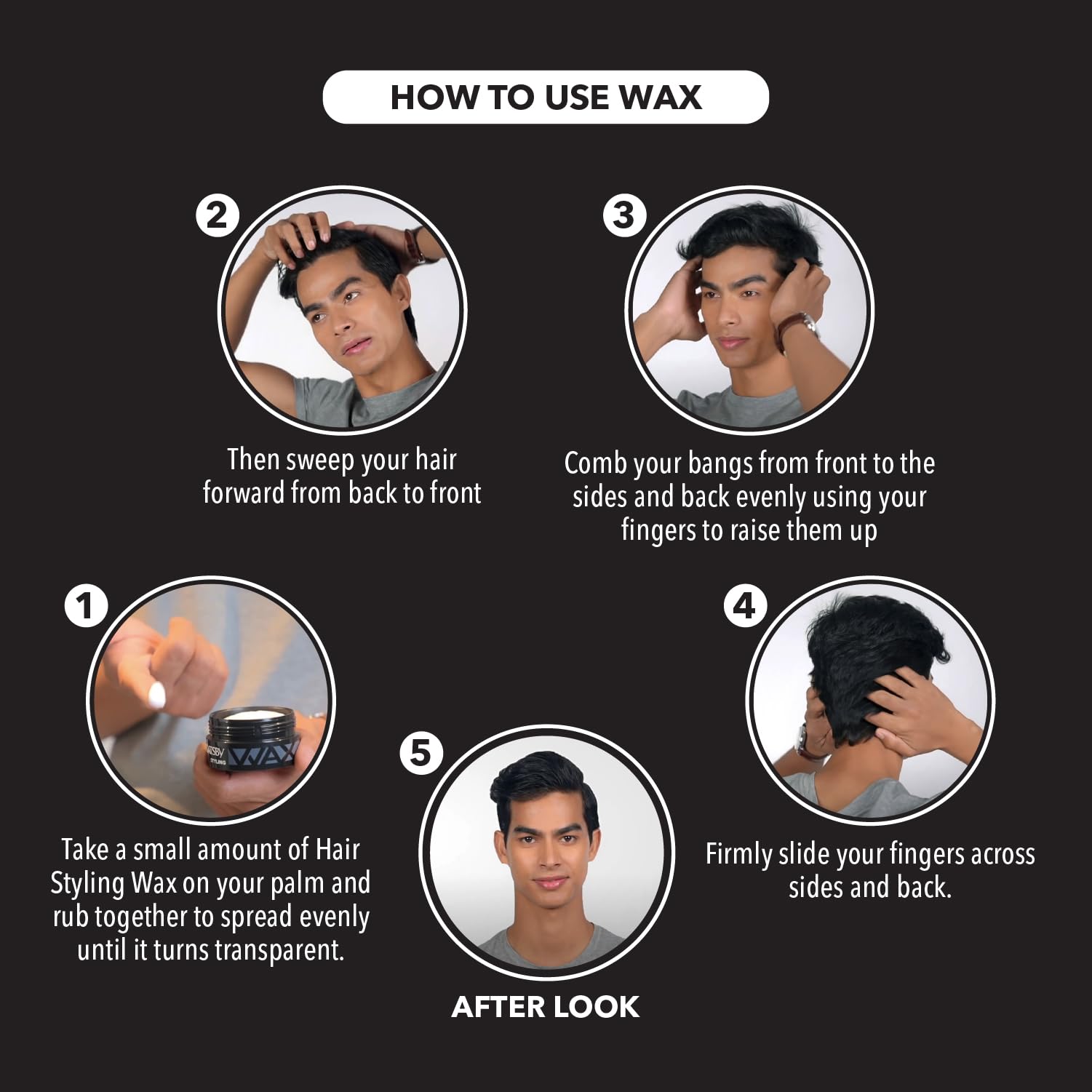 Gatsby Japanese brand hair grooming wax for men demonstrating matte hold styling potential.