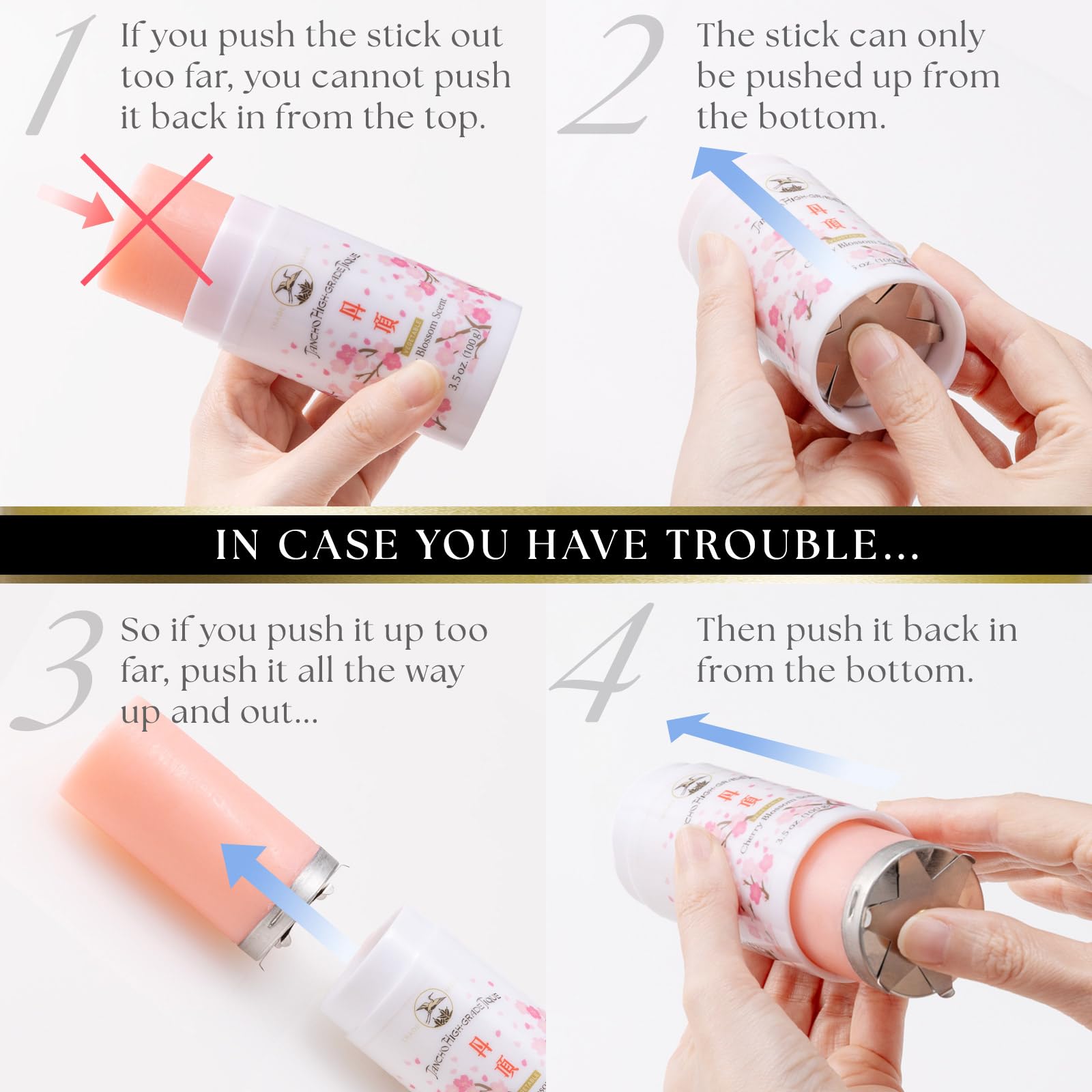 Mandom Japan Tancho hair styling stick for flyaway control