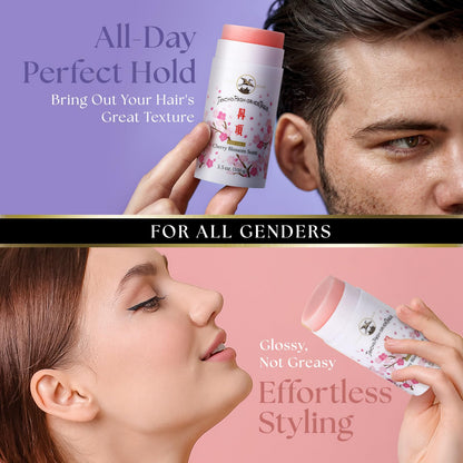 Gatsby Tancho hair wax stick bottom push mechanism demonstration
