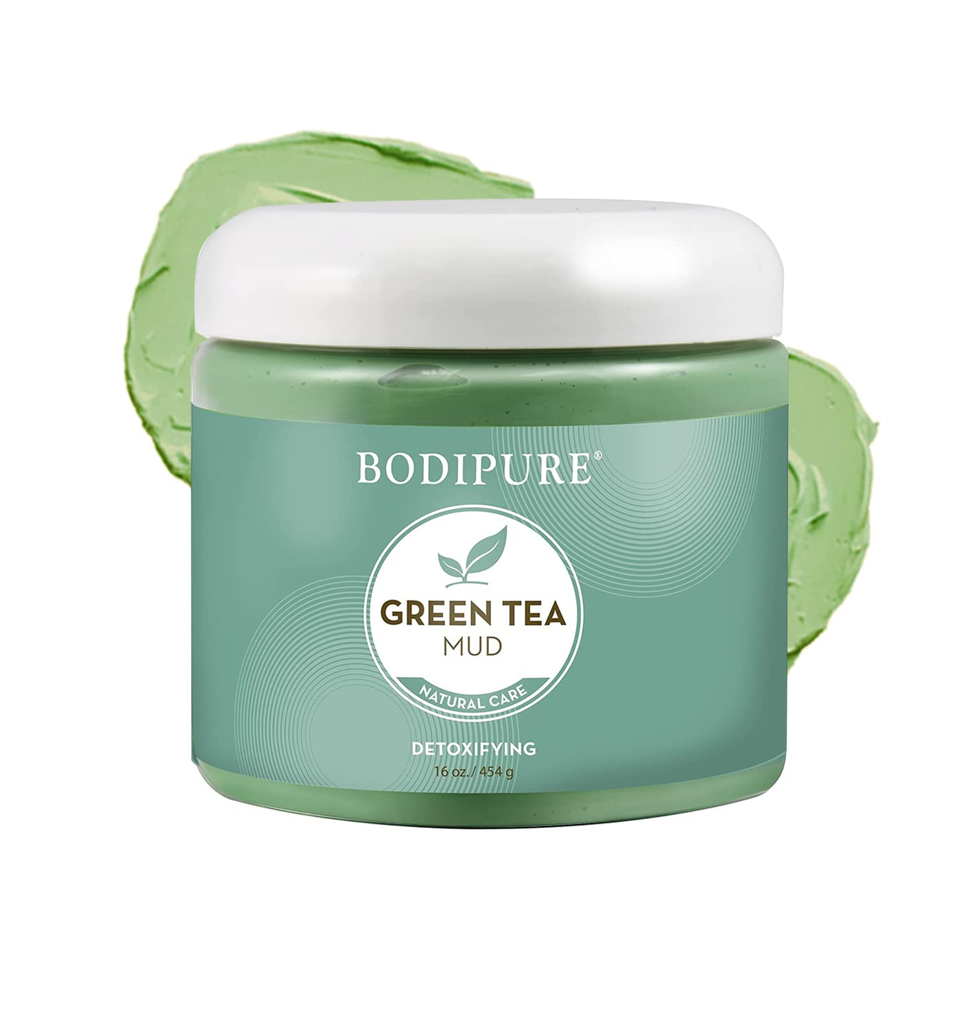 Premium antioxidant rich skincare mud mask by Bodipure showcasing product details.
