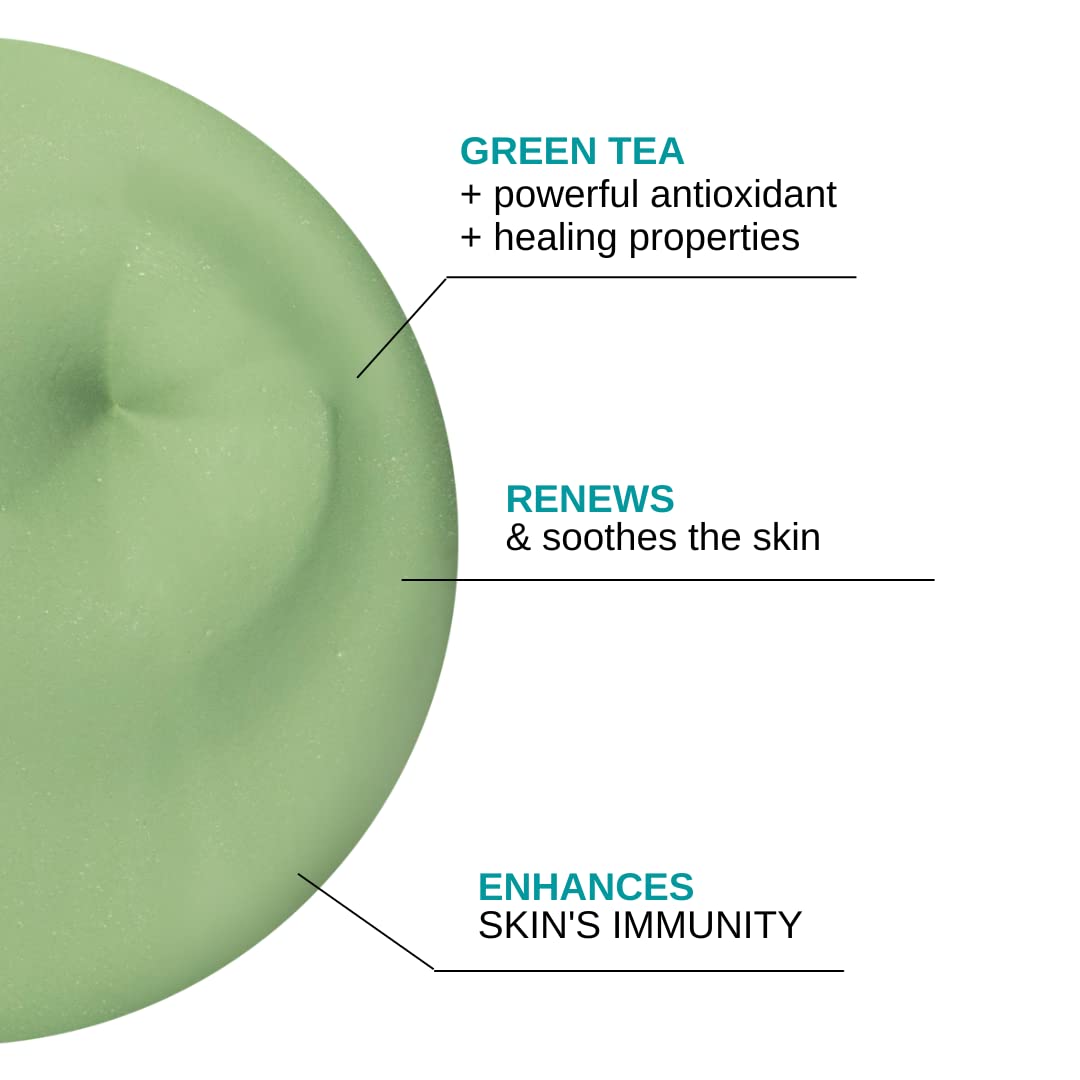 Spa quality body rehydrating mask infused with kava root extract and camellia flower.