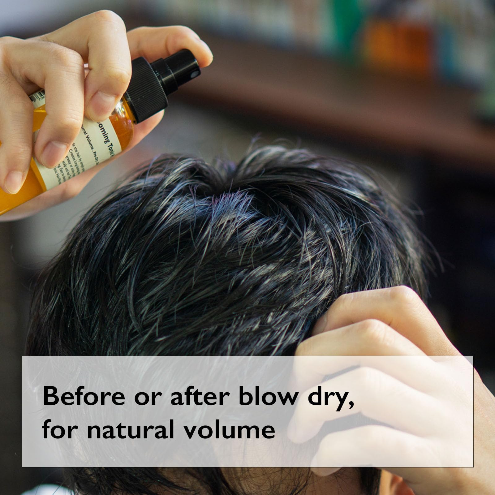 Lazy Society citrus scent hair mist spray nozzle and packaging detail.