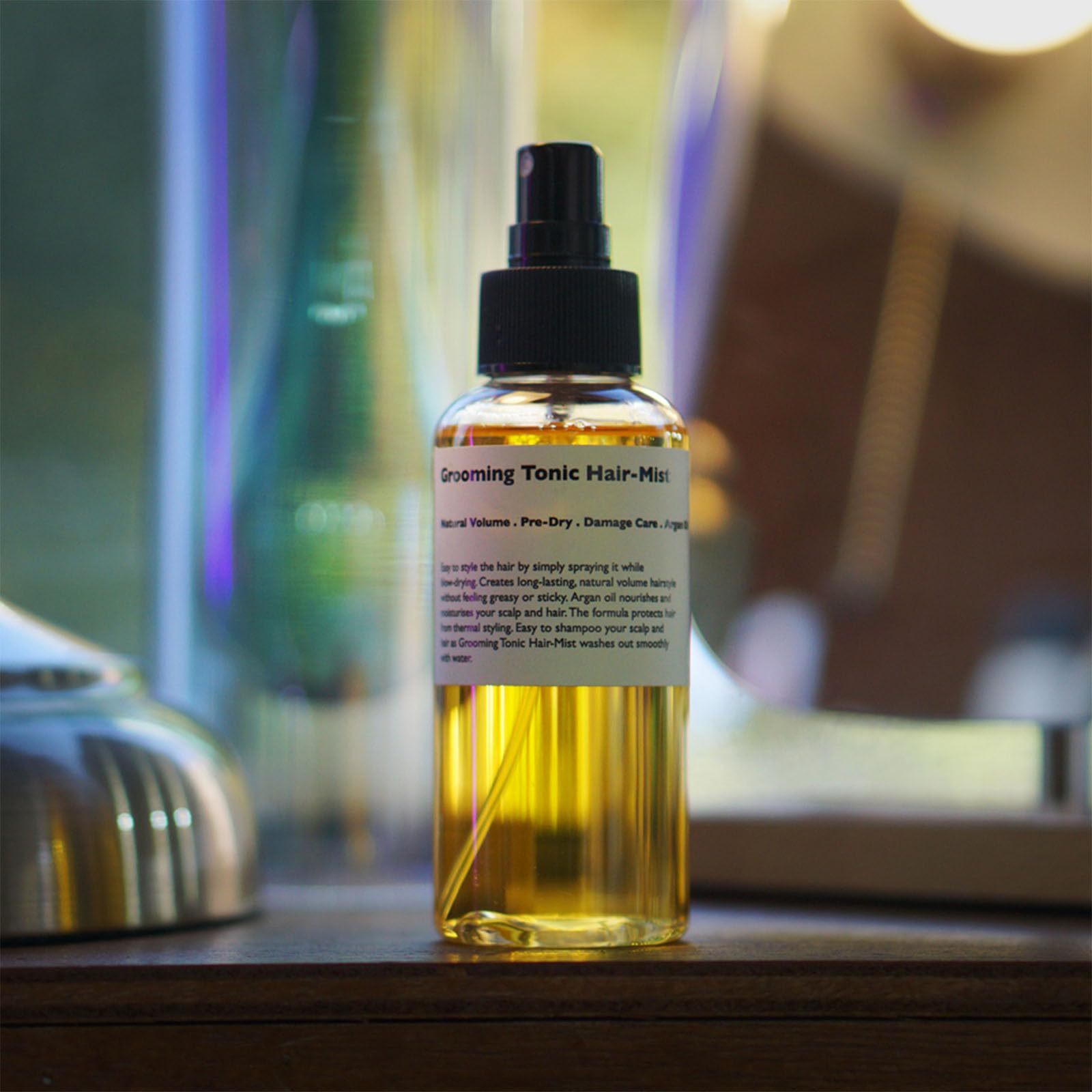 All natural premium grooming tonic mist for water soluble everyday styling.