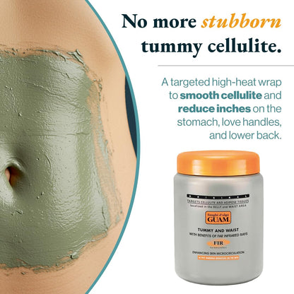 Guam FIR Tummy Wrap mud texture close up