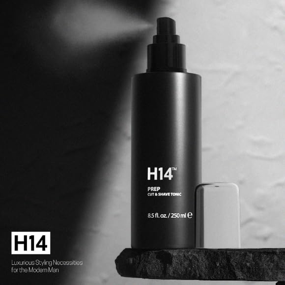 Premium 250 ml bottle of H14 prep skin soothing formula for men