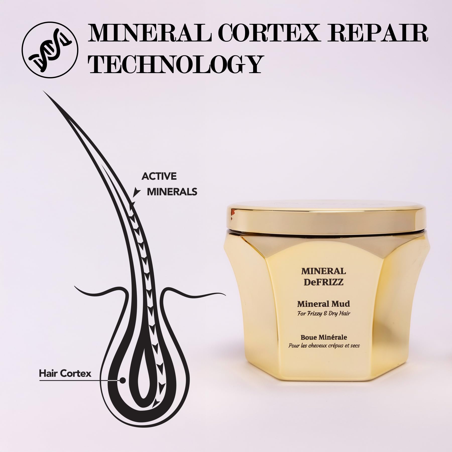 Texture of Saphira Mineral DeFrizz Mud treatment mask